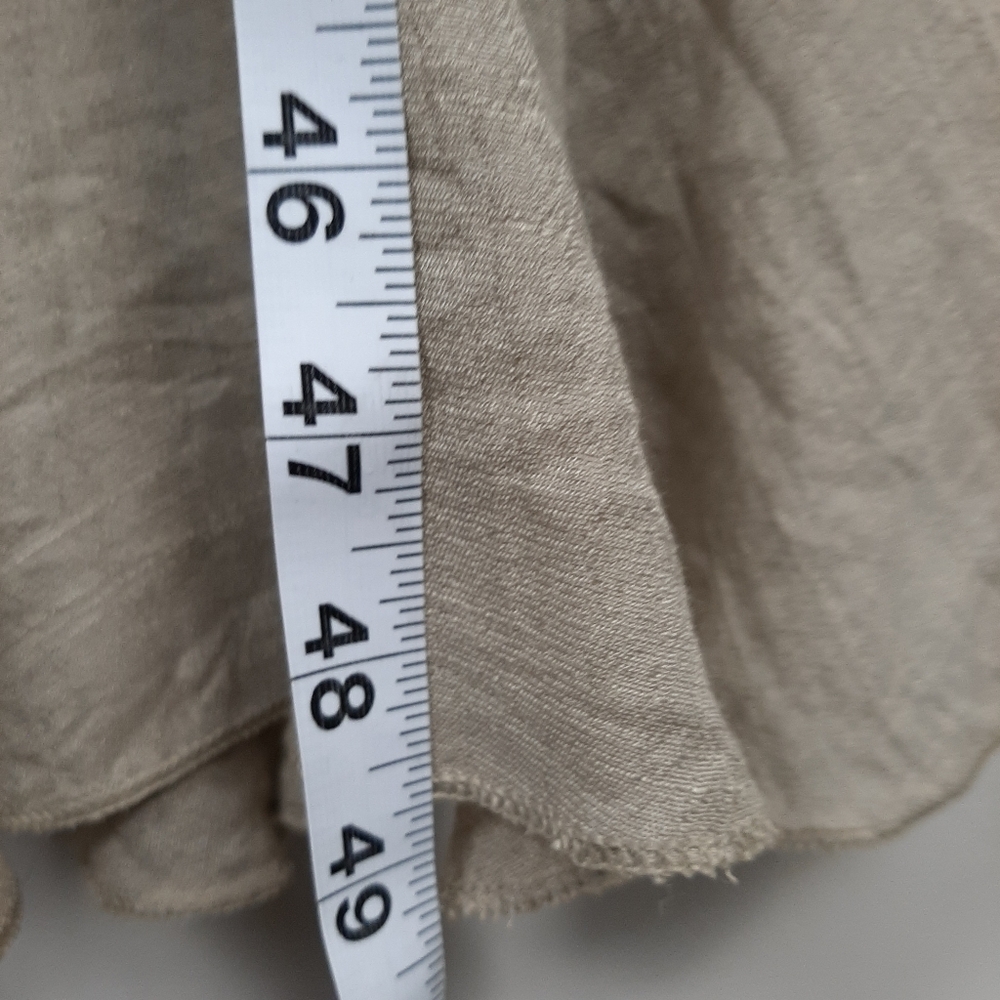 Noelle Lagenlook Tan and Cream Midi To Maxi Dress Size Medium - Picture 15 of 15
